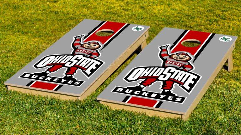 Ohio State University Stripe Cornhole Board | Custom Gamez