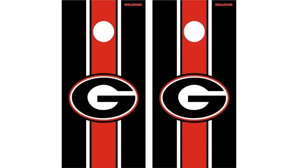 University of Georgia Stripe Cornhole Board