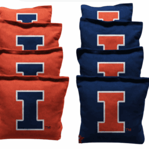 University of Illinois Cornhole bags orange and navy blue