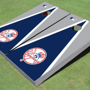 New York Yankees Triangle Cornhole Board Blue