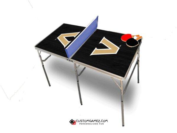 Custom Vanderbilt Commodores ping pong table with VU logo - Made in USA folding portable