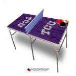 Custom TCU Horned Frogs ping pong table with TCU logo - Made in USA folding portable