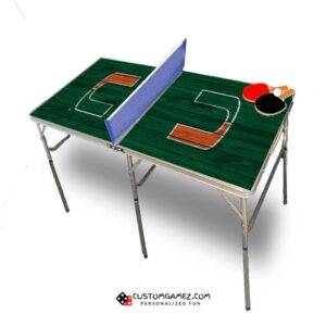 Custom University of Miami ping pong table made in USA
