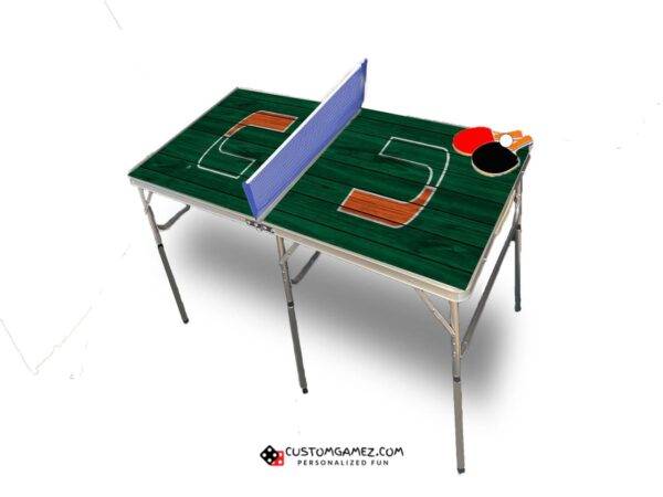 Custom University of Miami ping pong table made in USA