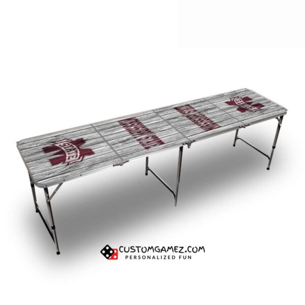 Mississippi State University Beer Pong Table (White)