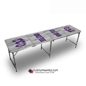 Texas Christian University Beer Pong Table (White)